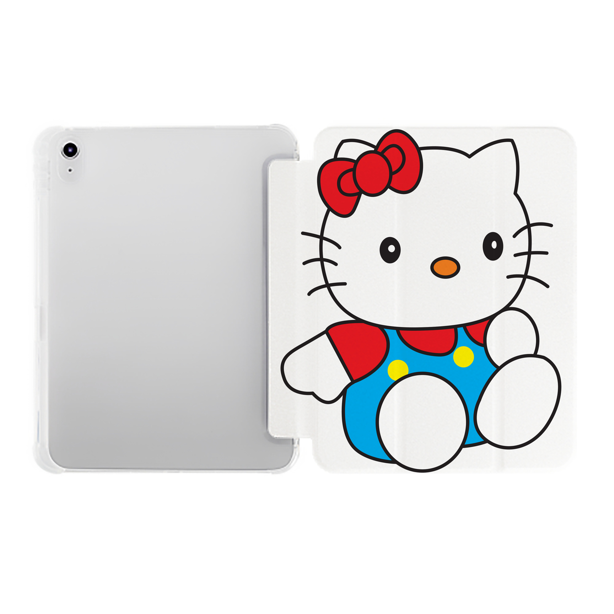 （画像用） Hello Kitty ハローキティ IPad ケース ペン収納付き 三つ折りスタンド PUレザー×シリコン 対応機種9.5/10.5/10.9インチ